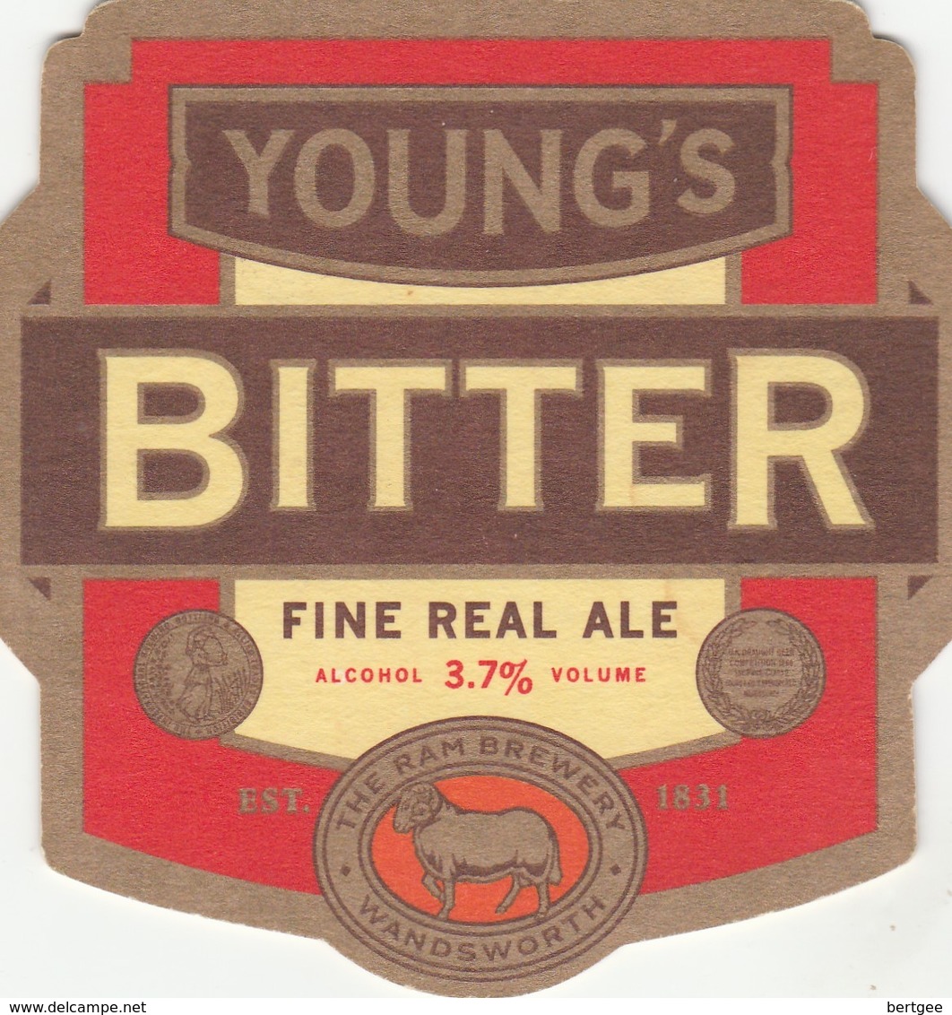 BEERMAT - YOUNGS BREWERY (WANDSWORTH, ENGLAND) - BITTER - (Cat No 063) - (1998) - Portavasos