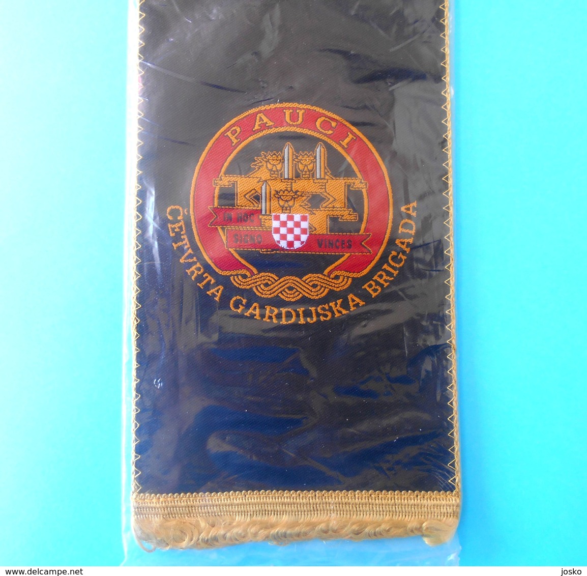 4. GARDIJSKA BRIGADA (Pauci - Split) - Croatia Army OLD LARGER Pennant * MINT * Croatie Armee Kroatien Croazia Croacia - Drapeaux