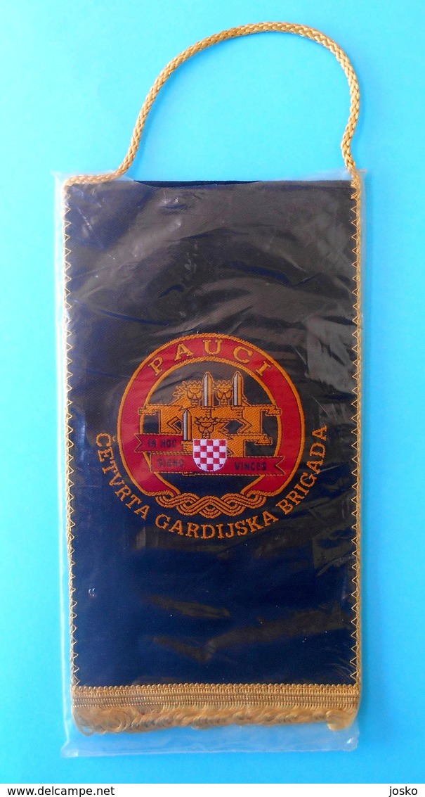 4. GARDIJSKA BRIGADA (Pauci - Split) - Croatia Army OLD LARGER Pennant * MINT * Croatie Armee Kroatien Croazia Croacia - Drapeaux