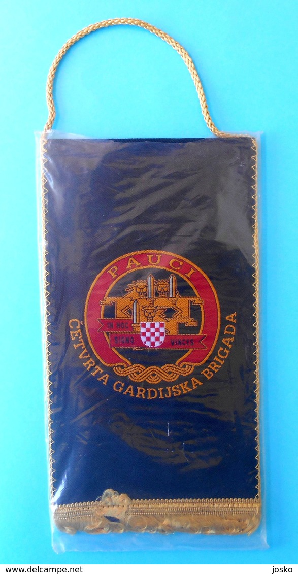 4. GARDIJSKA BRIGADA (Pauci - Split) - Croatia Army OLD LARGER Pennant * MINT * Croatie Armee Kroatien Croazia Croacia - Bandiere