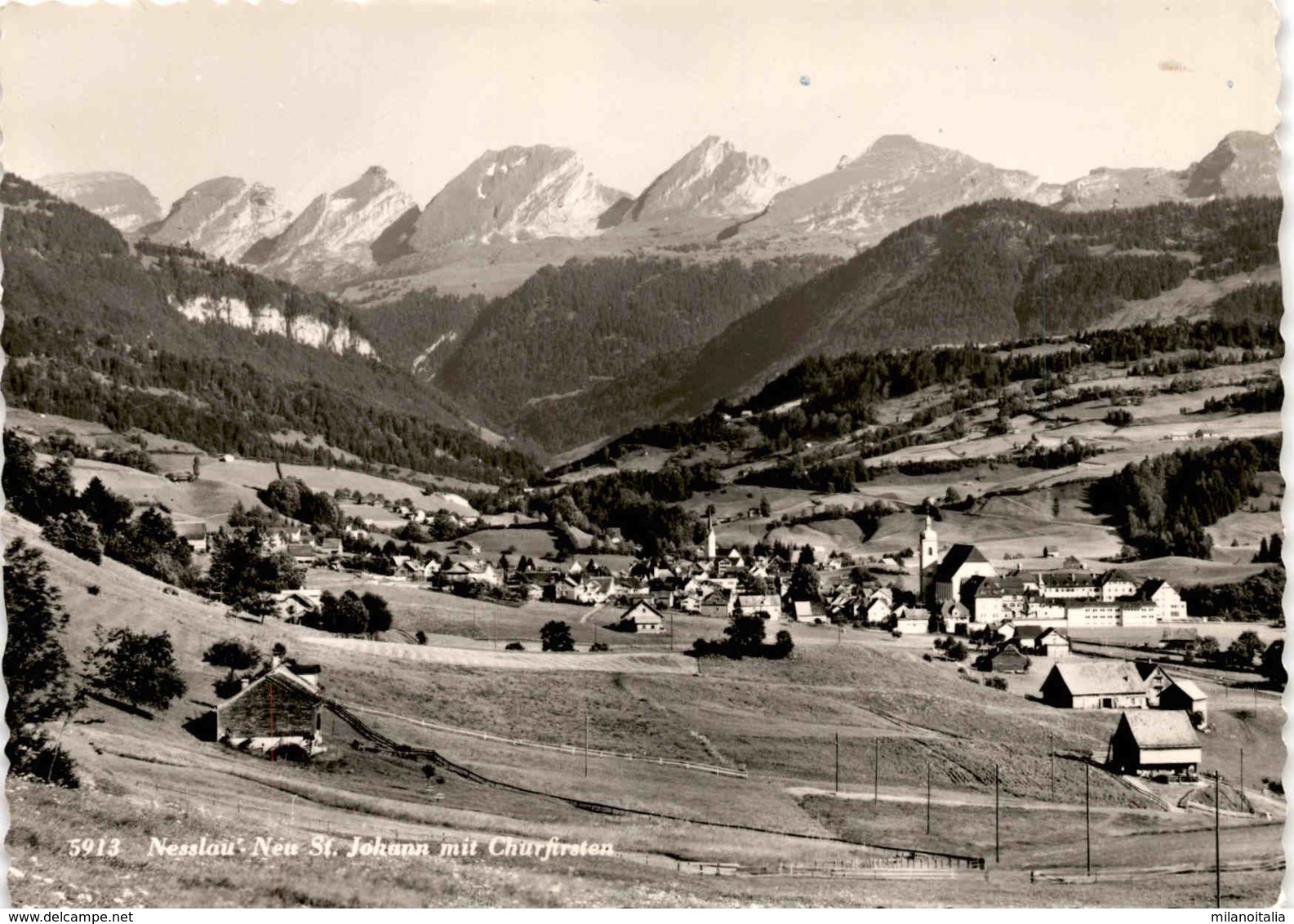 Nesslauf - Neu St. Johann Mit Churfirsten (5913) * 5. 8. 1963 - Nesslau