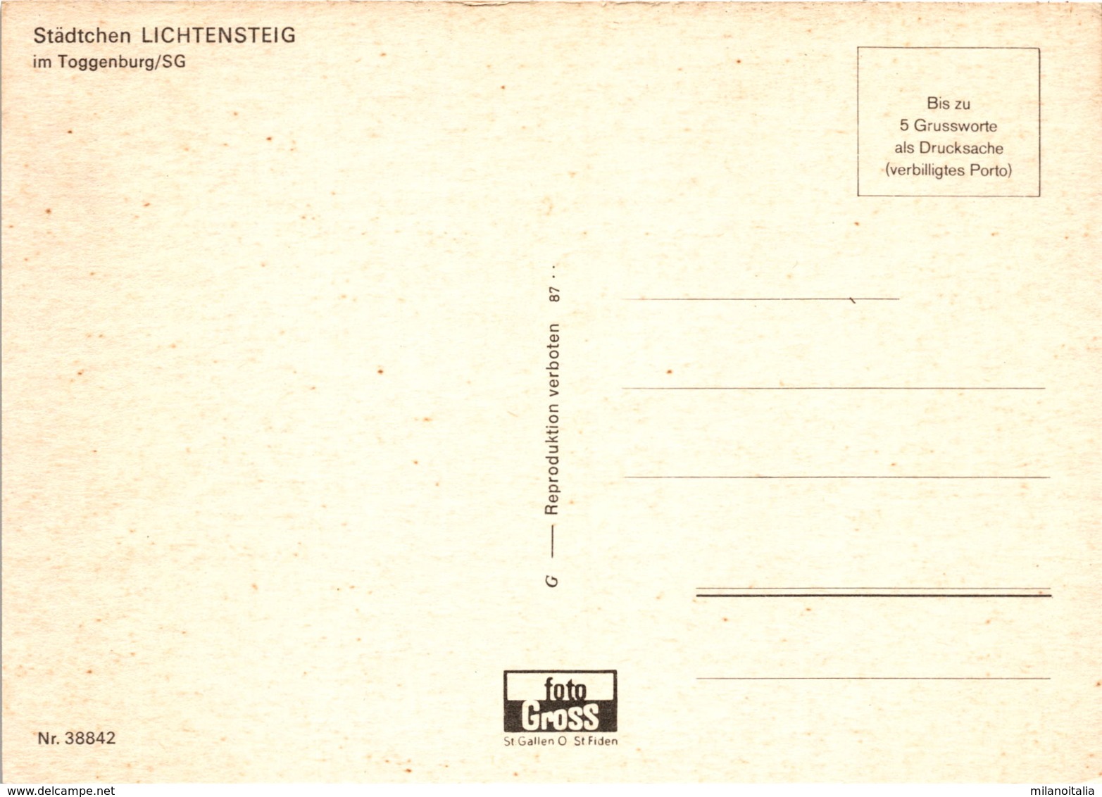 Städtchen Lichtensteig Im Toggenburg (SG) (38842) - Lichtensteig