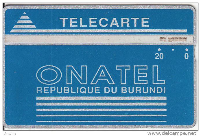 BURUNDI - Onatel Logo, Blue 20 Units, CN : 406A, Tirage 30000, Used - Burundi