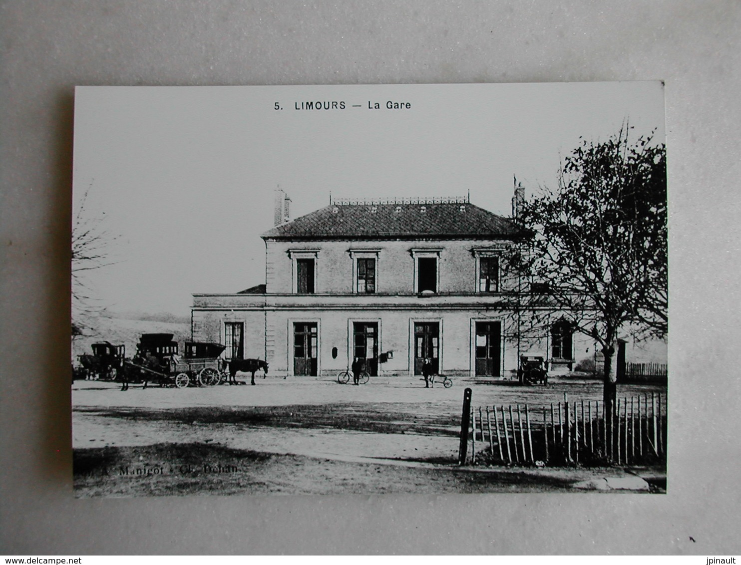 PHOTO Repro De CPA - Gare - La Gare De Limours - Trains