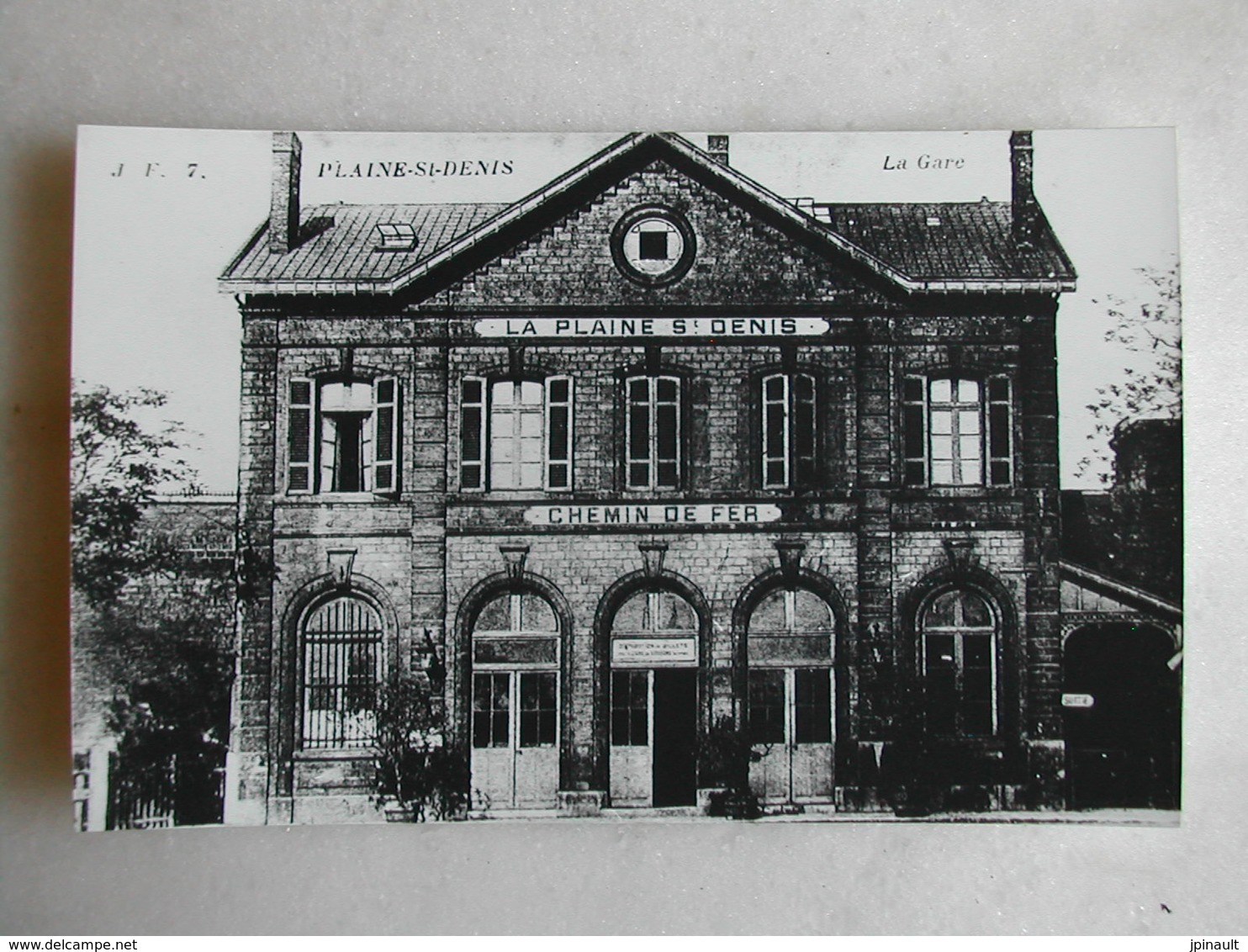 PHOTO Repro De CPA - Gare - La Gare De La Plaine Saint Denis - Trains