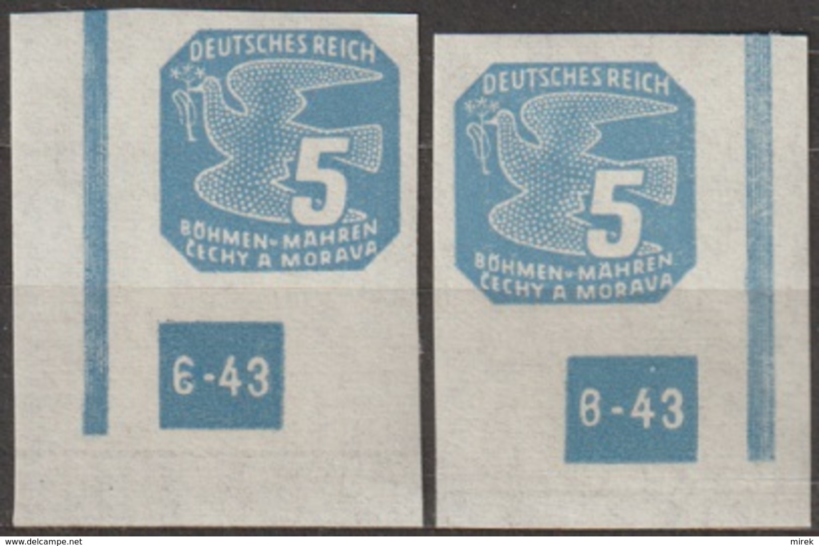 49a/ Bohemia & Moravia; Newspaper - ** Nr. NV 11 - Corner Stamps, Full Frame, Plate Marks 6-43 - Neufs