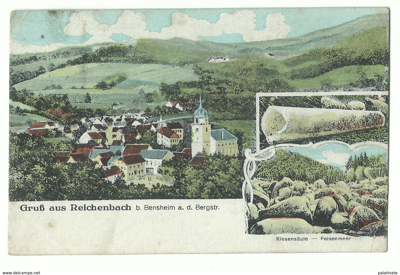 Reichenbach B. Bensheim A. D. Bergstr. Riesensäule Feelsenmeer Um 1915 - Bensheim