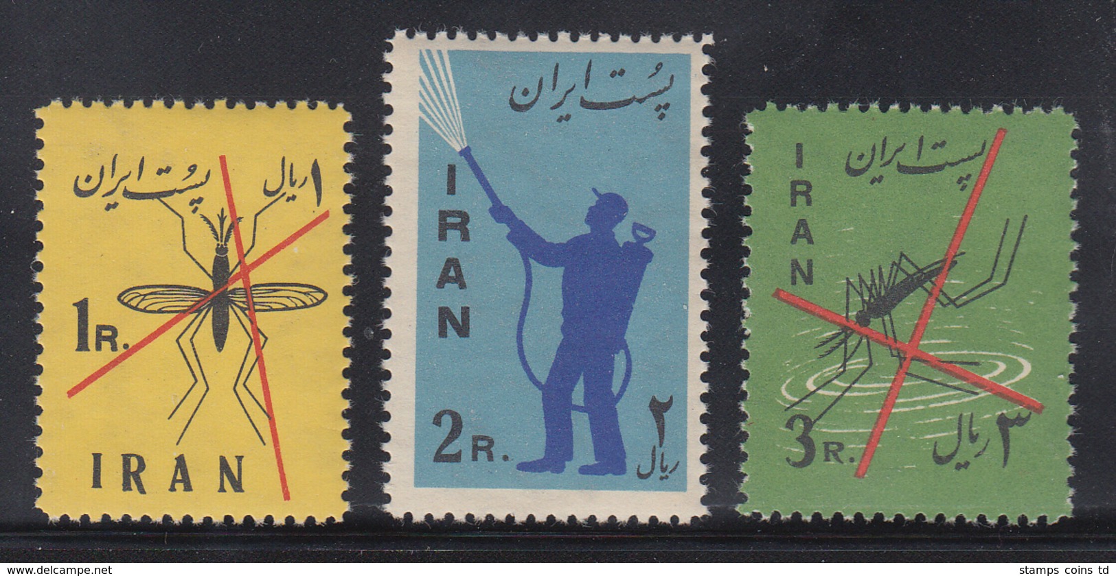 Persien / Iran 1960 Kampf Gegen Die Malaria , Mi.-Nr. 1077-79 **  - Iran