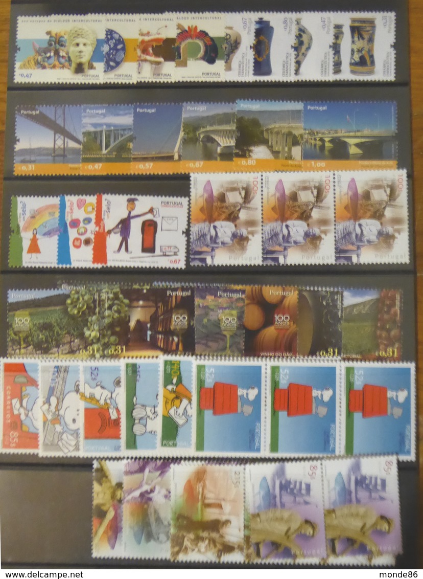 PORTUGAL - lot de timbres années 2000 en euros ** - TB