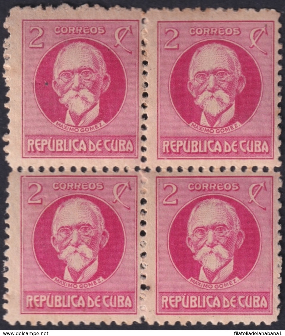 1917-358 CUBA REPUBLICA 1917 2c MAXIMO GOMEZ PATRIOTAS PERMANENTES ORIGINAL GUM - Neufs