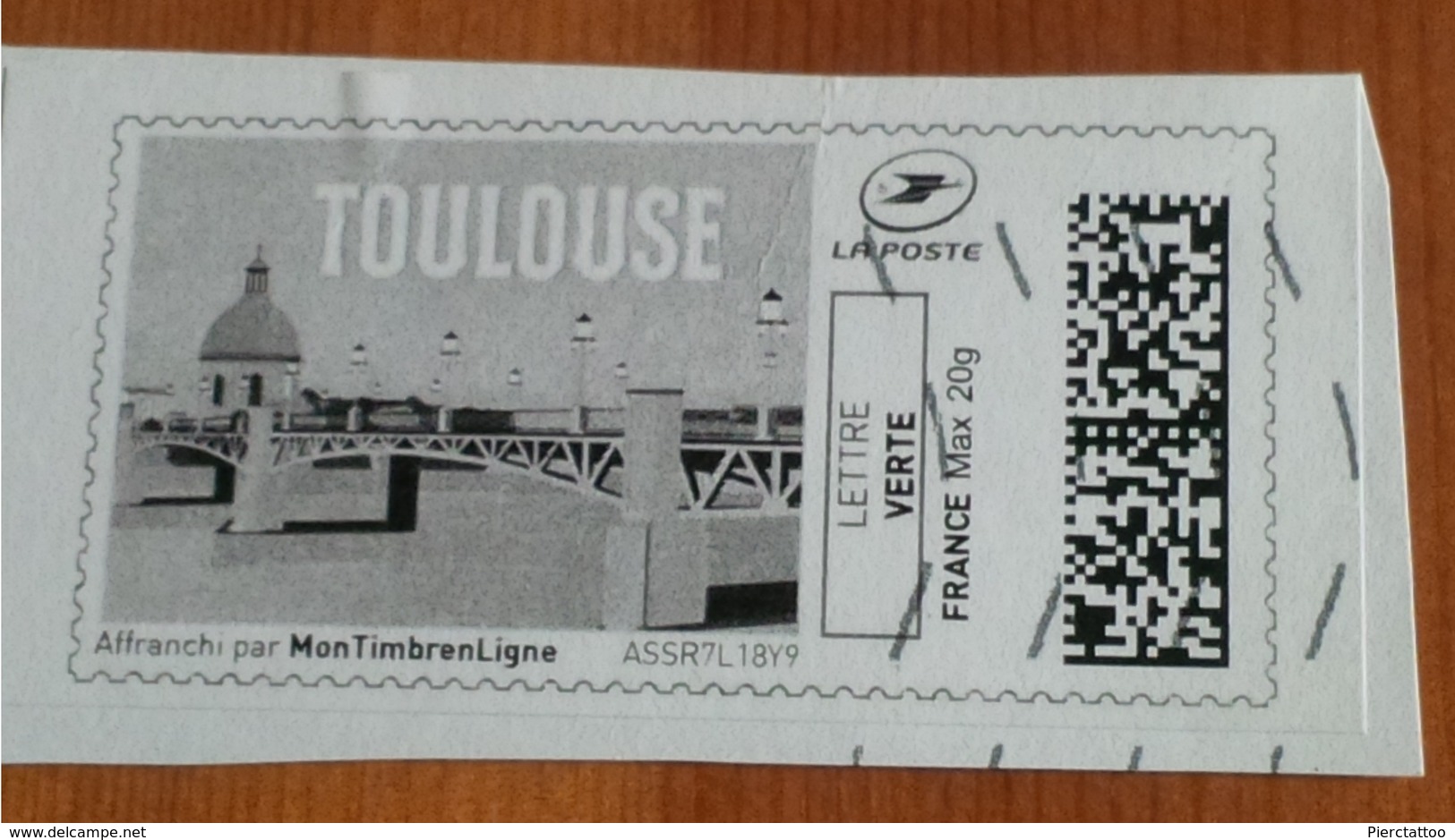 Timbre En Ligne "Toulouse" (Lettre Verte) - France - Timbres à Imprimer (Montimbrenligne)