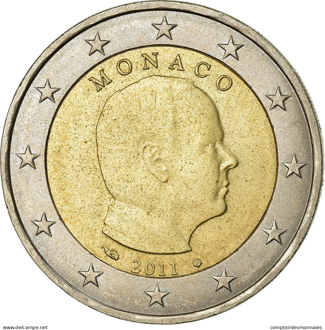 Monaco, 2 Euro, Prince Albert II, 2011, SPL, Bi-Metallic, KM:195 - Monaco