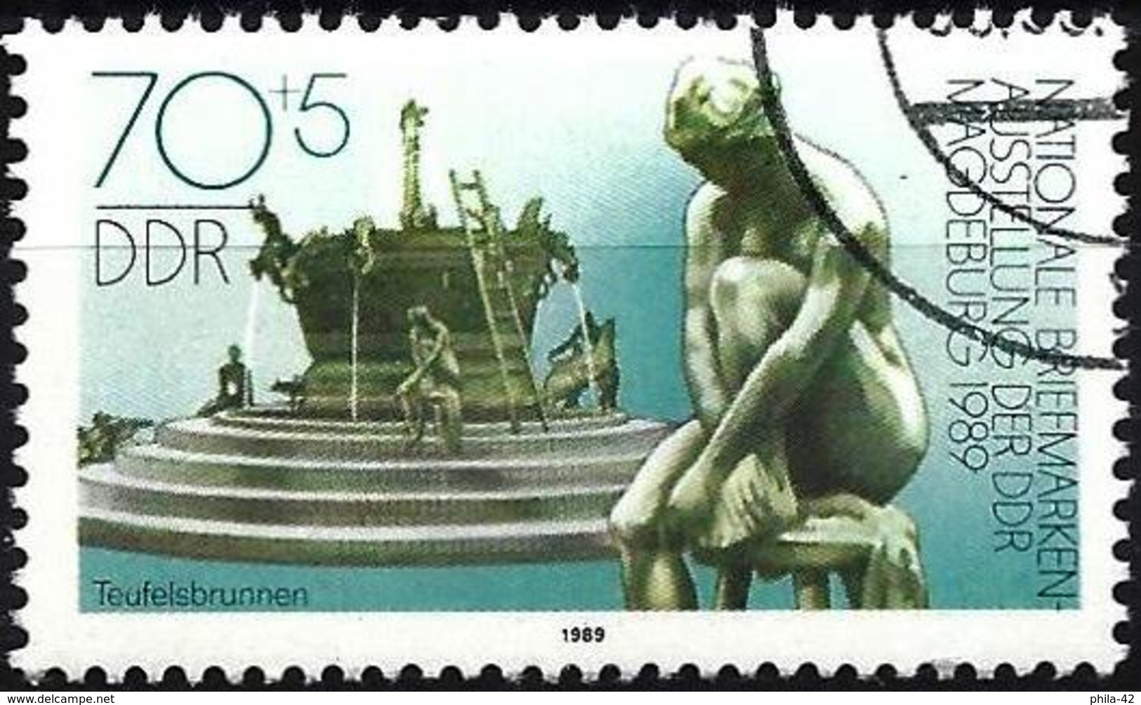 German Democratic Republic 1989 -  Mi 3266 - YT 2873 ( Fountain ) - Used Stamps