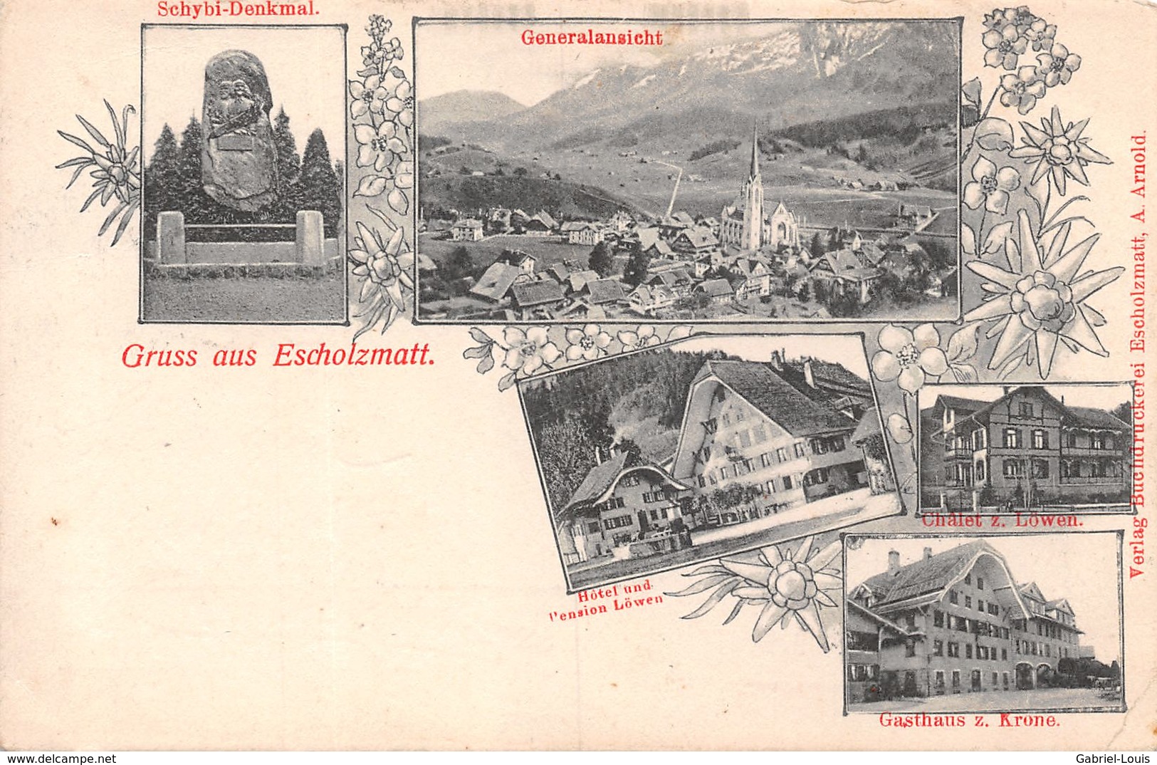 Gruss Aus Escholzmatt - Chalet Löwen - Schybio Denkmal Gasthaus Krone - Escholzmatt