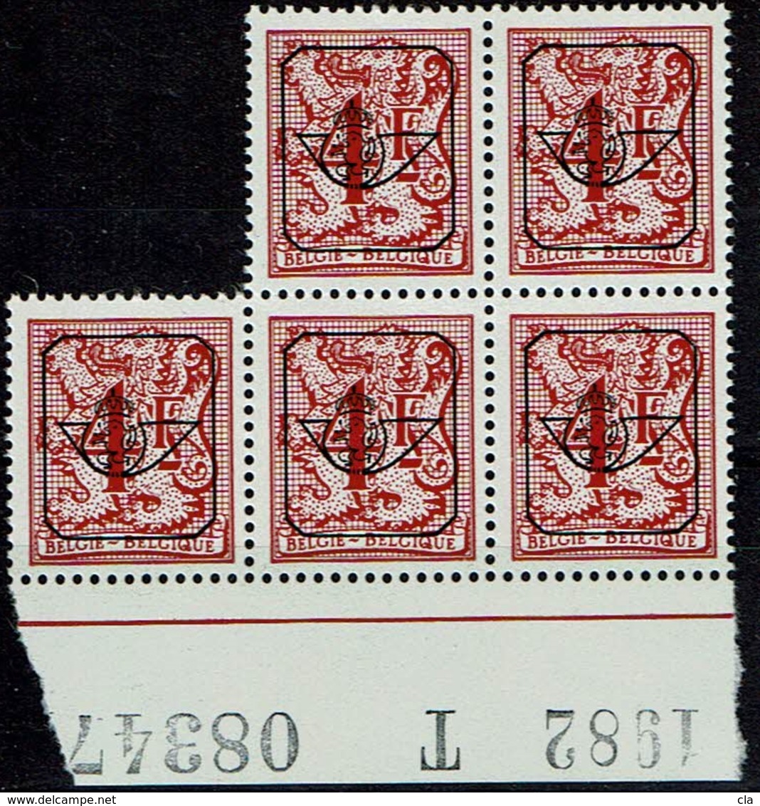 PRE  809P7  Bloc 5 Bdf ** 1982 ... - Typos 1967-85 (Löwe Und Banderole)