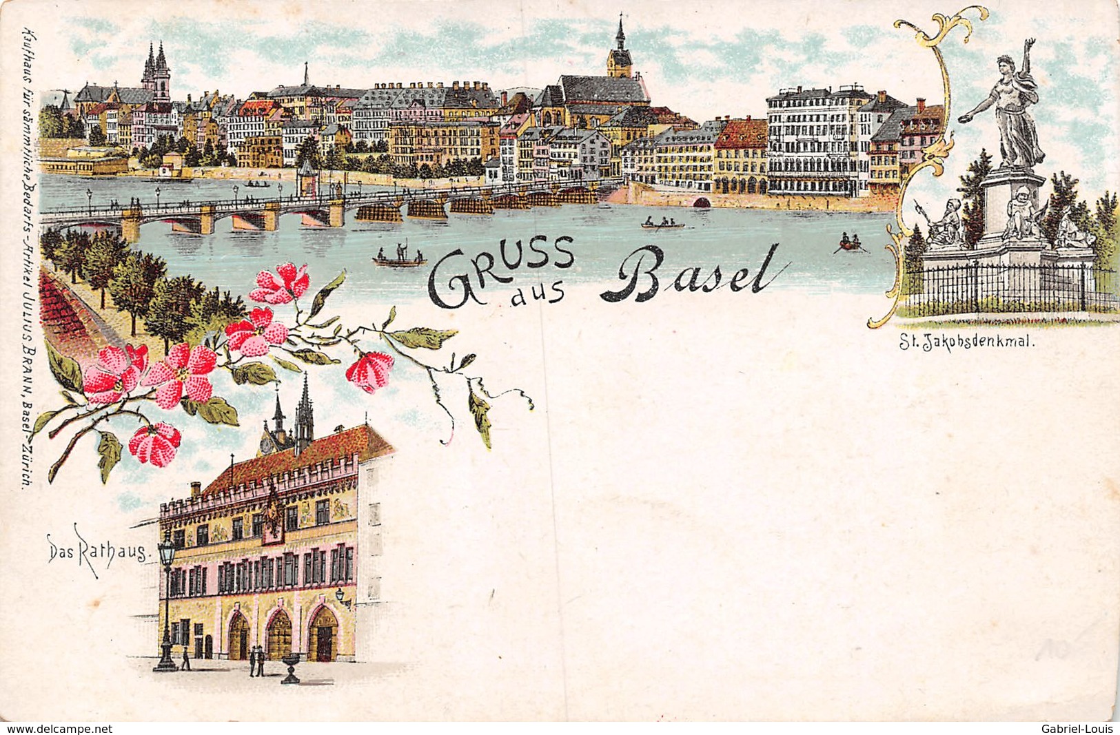 Gruss Aus Basel Litho - Basilea