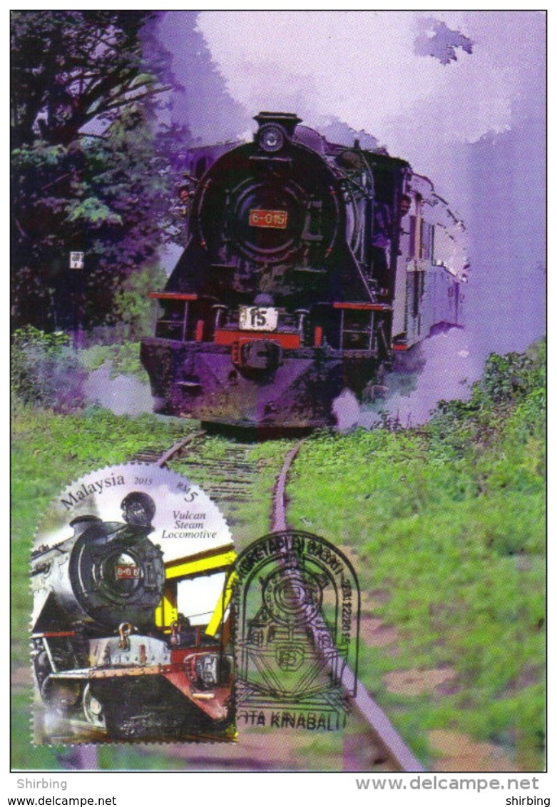 30N: Train Railway Steam Locomotive(High Value MS Stamp),carte Maximum Card,MC,maxicard,karte Maksimum 1 (Sale Per Scan) - Eisenbahnen