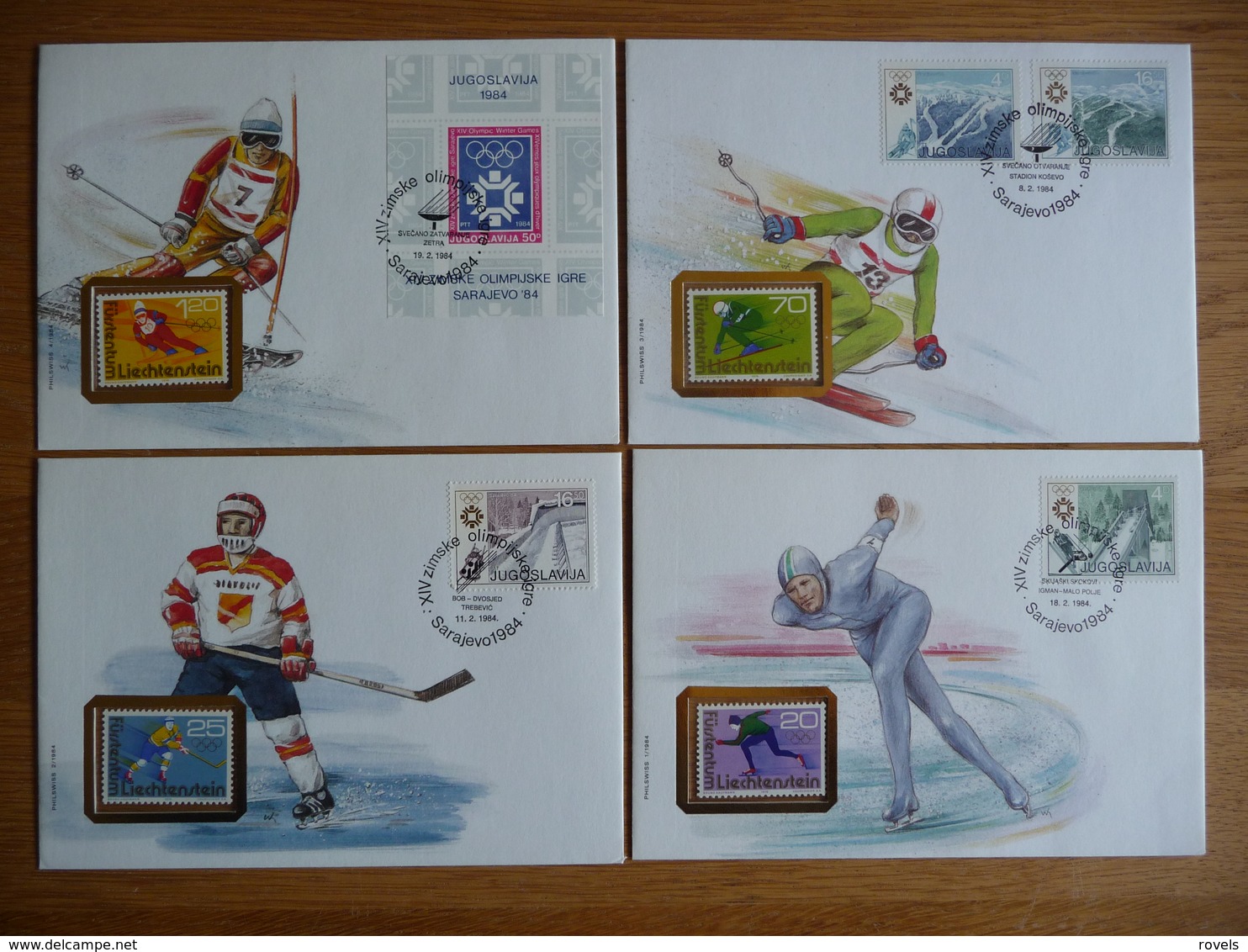 (3)  JUGOSLAVIJA ,JUGOSLAVIA, 4 FDC'S WINTERSPIELE SARAJEVO 1984. - Winter 1984: Sarajevo