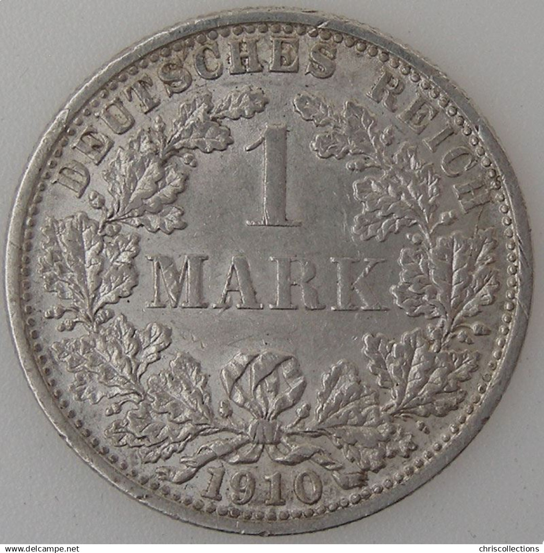 Allemagne, Empire, 1 Mark 1910 F, TTB, KM#14. - 1 Mark