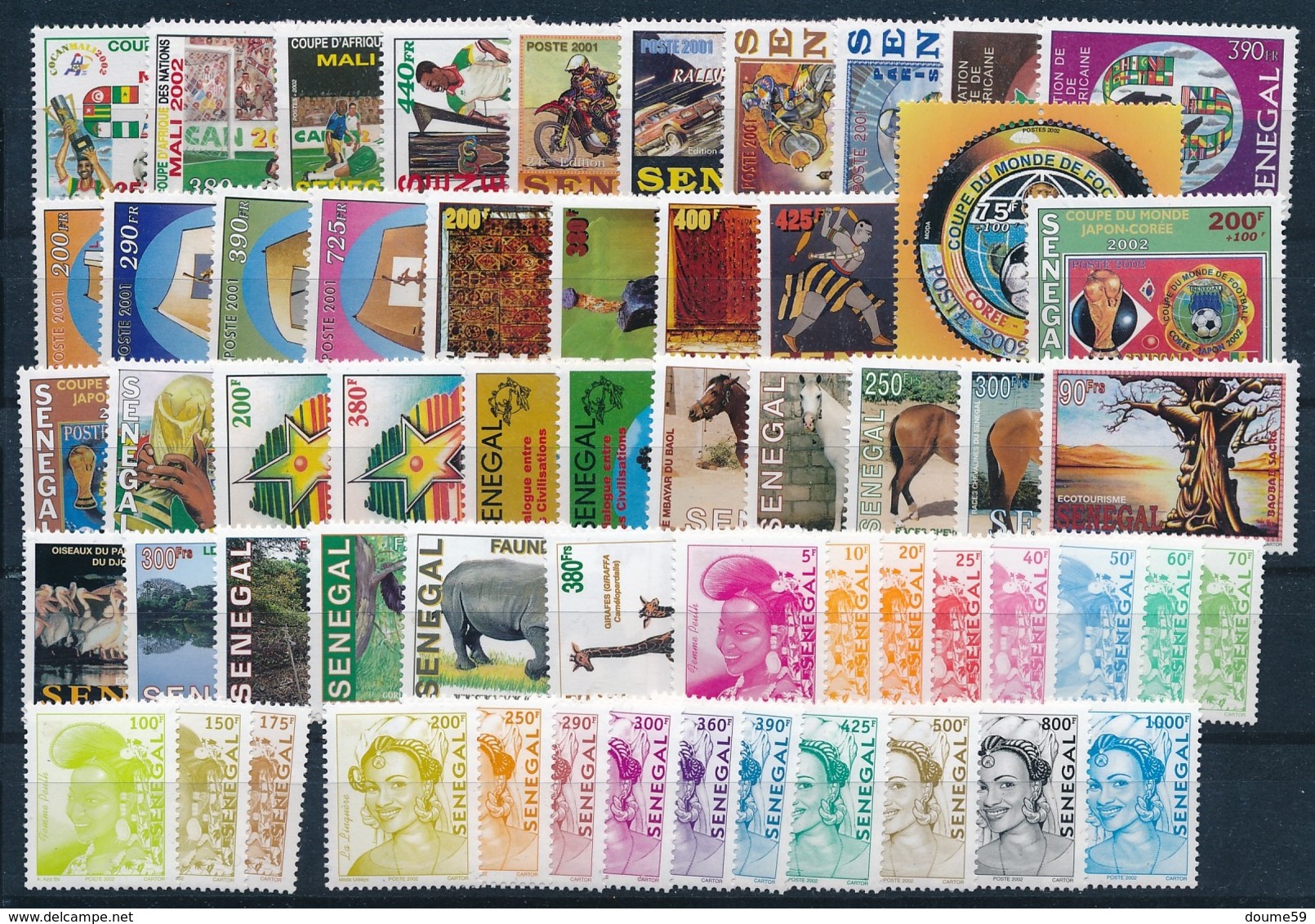 N-821: SENEGAL 2002/2003**,  Avec  N°1643/1680AE Sauf N°1679 - Senegal (1960-...)