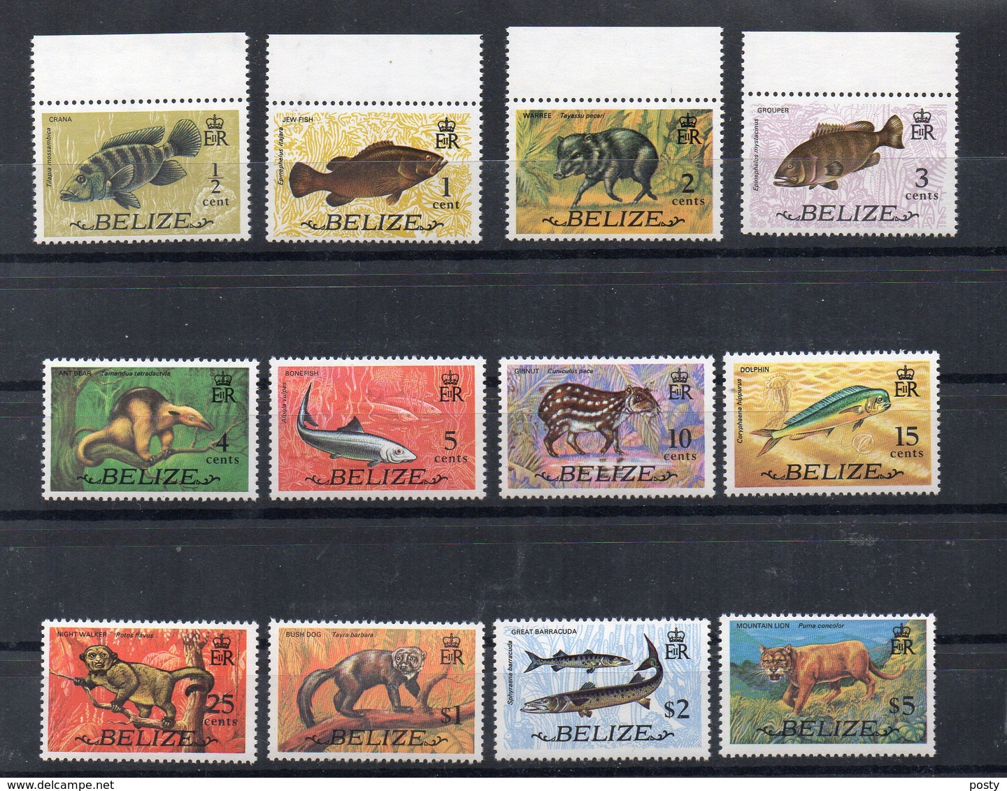 BELIZE - 1974 - FAUNE - FAUNA - 12 Timbres - 12 Stamps - - Belize (1973-...)