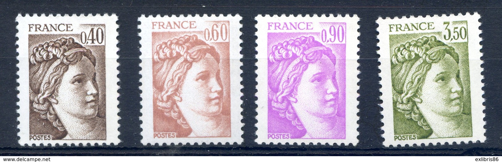 VARIÉTÉ SUR MARIANNE............gomme Tropicale 2118+2119+2120+2121 - Unused Stamps