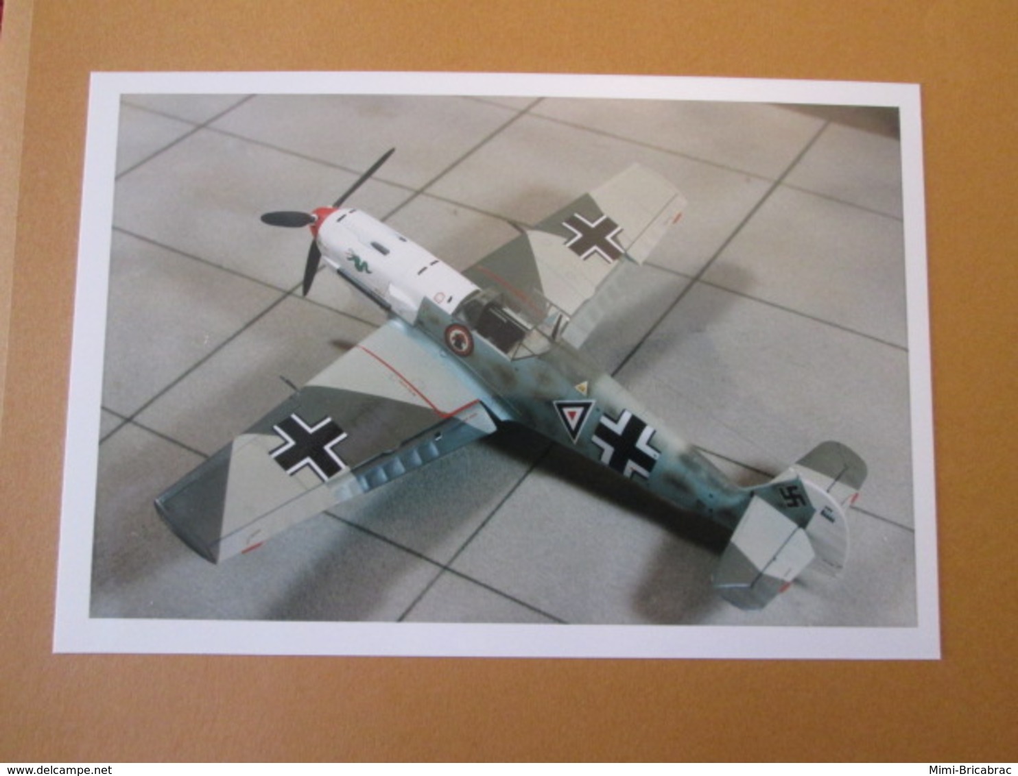 CAGI3 Format Carte Postale Env 15x10cm : SUPERBE (TIRAGE UNIQUE) PHOTO MAQUETTE PLASTIQUE 1/48e Me 109-E LUFTWAFFE - Vliegtuigen