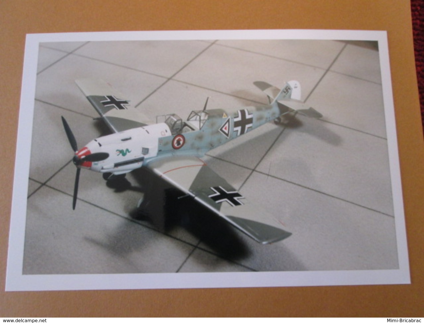 CAGI3 Format Carte Postale Env 15x10cm : SUPERBE (TIRAGE UNIQUE) PHOTO MAQUETTE PLASTIQUE 1/48e Me 109-E LUFTWAFFE - Vliegtuigen