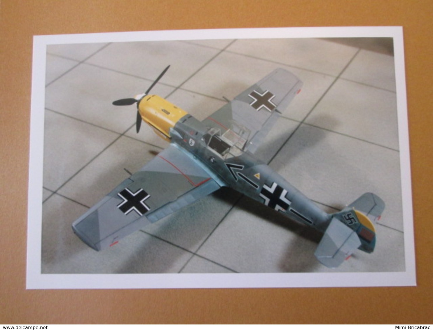 CAGI3 Format Carte Postale Env 15x10cm : SUPERBE (TIRAGE UNIQUE) PHOTO MAQUETTE PLASTIQUE 1/48e Me-109E ? LUFTWAFFE - Vliegtuigen