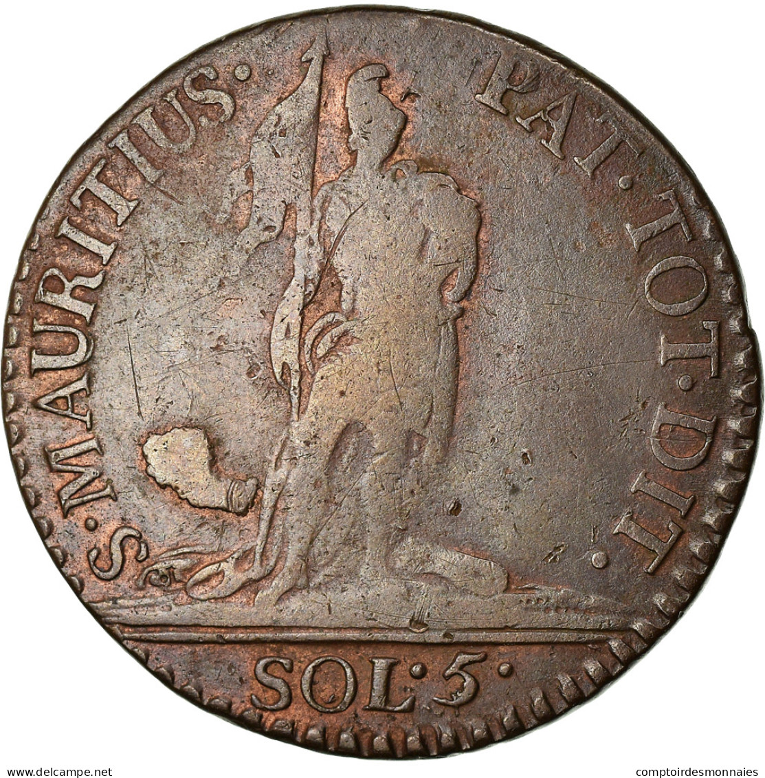 Monnaie, États Italiens, SARDINIA, Vittorio Amedeo III, 5 Soldi, 1795, Torino - Piemonte-Sardinië- Italiaanse Savoie