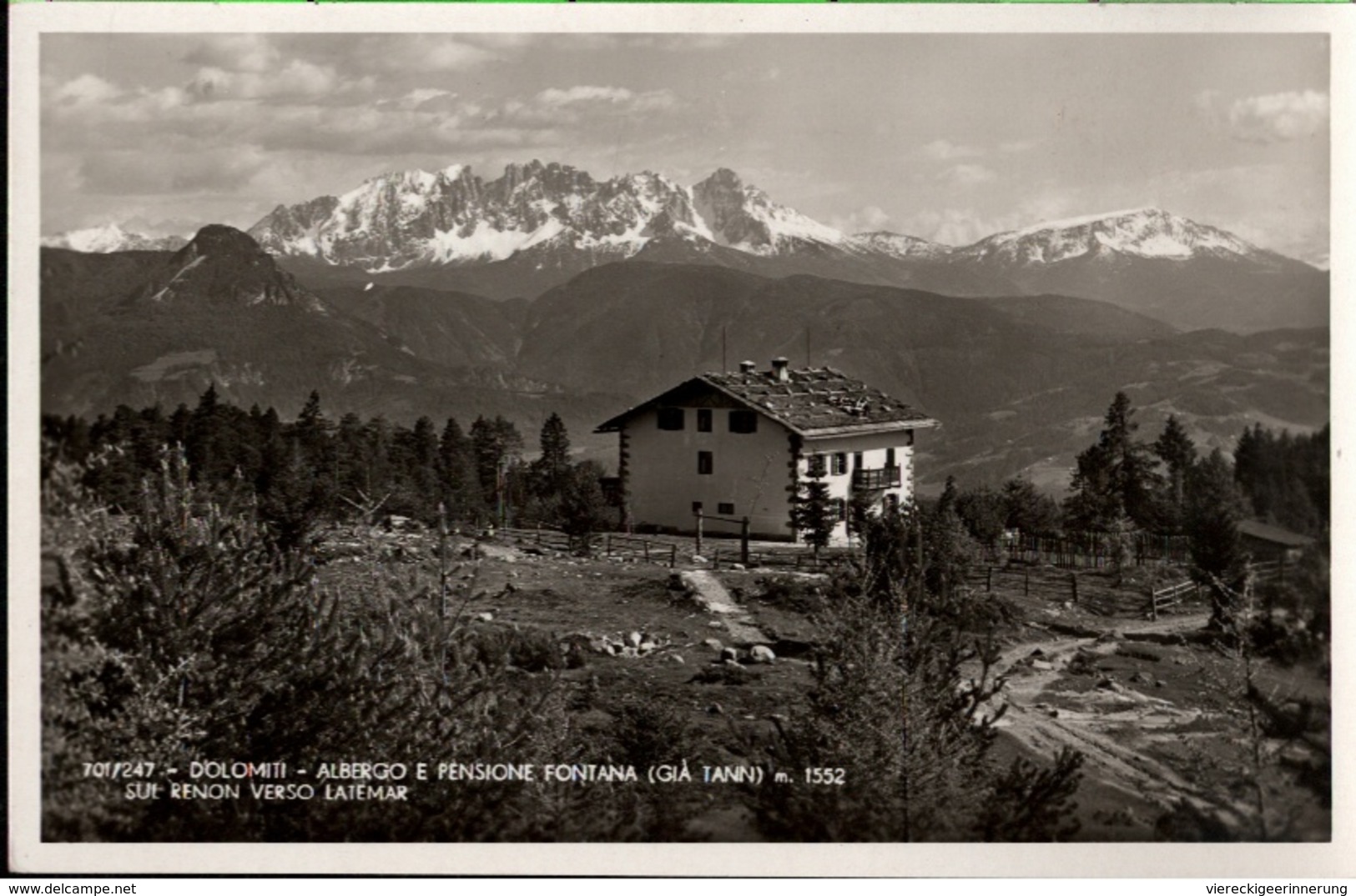 ! Alte Ansichtskarte Dolomiti, Albergo Fontana, Tann Renon, 1936, Südtirol, Trentino Alto Adige - Other & Unclassified