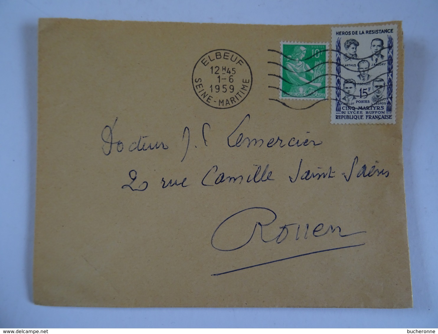 Lettre 76 ELBEUF 1959 - 1921-1960: Modern Tijdperk