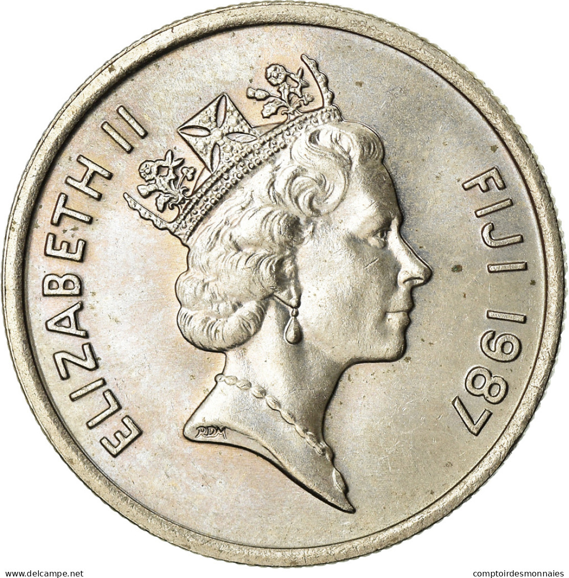 Monnaie, Fiji, Elizabeth II, 5 Cents, 1987, SUP, Copper-nickel, KM:51 - Fidschi