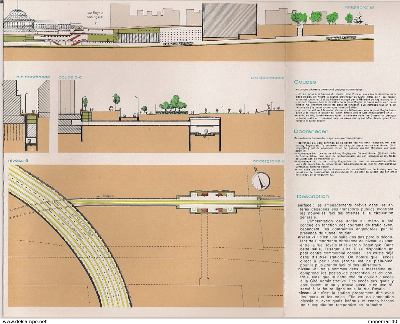 METRO DE BRUXELLES - "Botanique" - LIGNE 2 (Dépliant 14) - Other & Unclassified