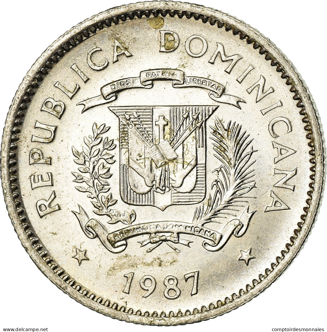 Monnaie, Dominican Republic, 10 Centavos, 1987, Dominican Republic Mint, TTB - Dominicaanse Republiek