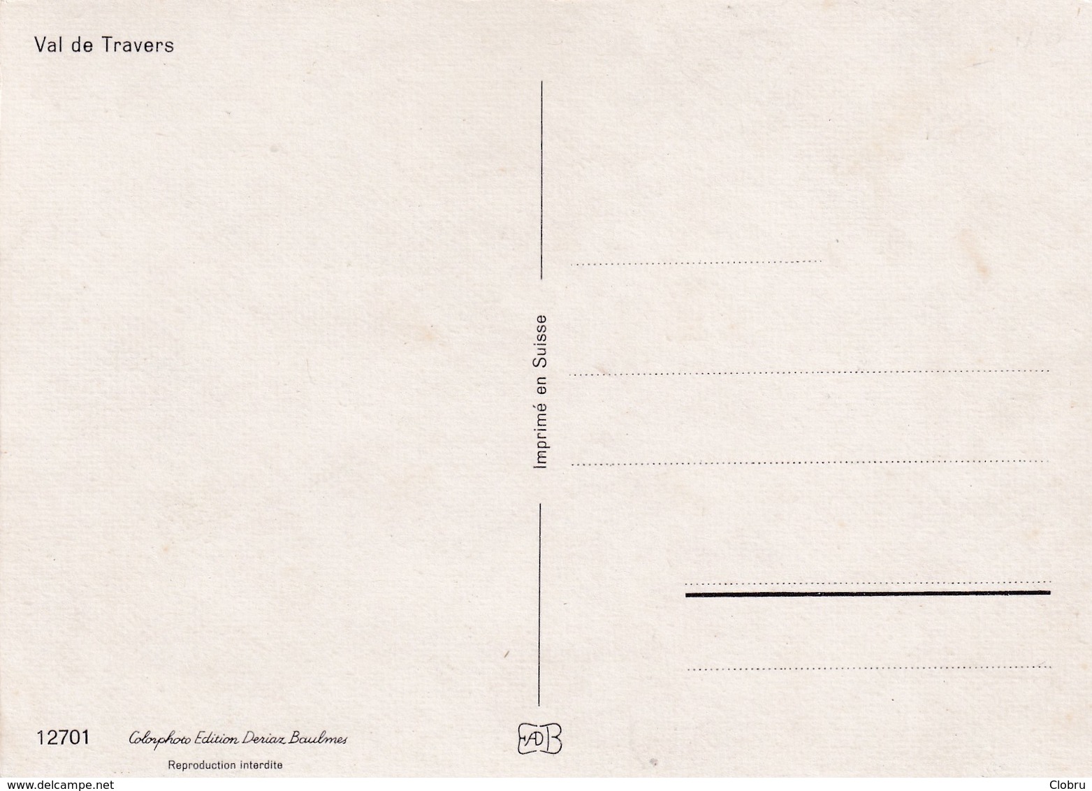 Suisse, Val De Travers - Travers