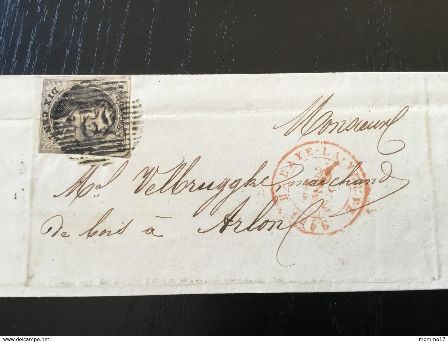 Départ 3€ : Belgique Lettre Pour Arlon 1856 Habay-la-Neuve 3 - 1851-1857 Medallions (6/8)