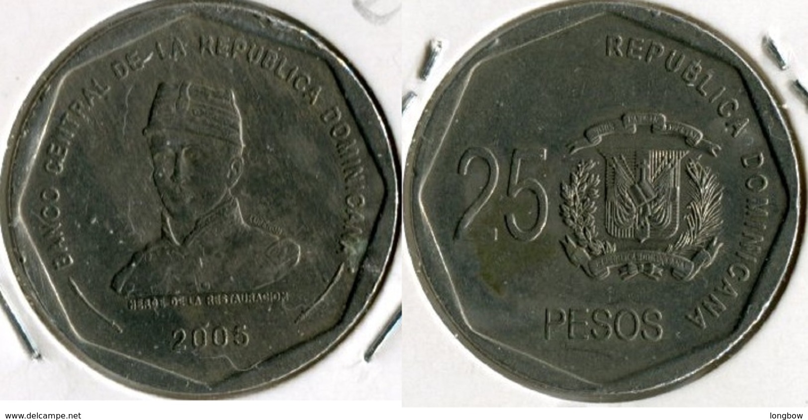 Dominican Republic 25 Pesos 2005 Km#107 - Used - Dominicaine