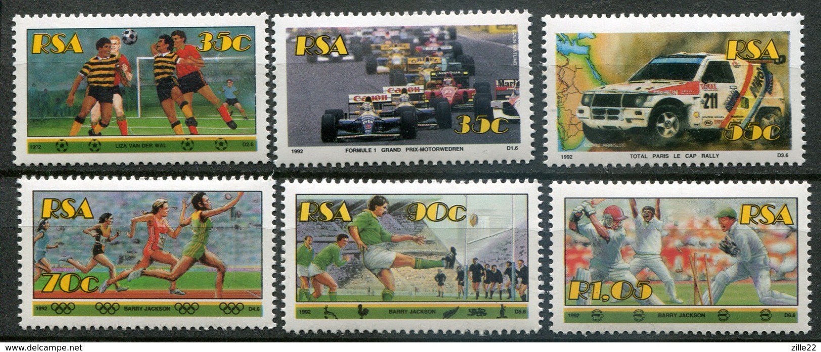 South Africa Mi# 839-44 Postfrisch/MNH - Sports Cricket Rugby Motor And More - Other & Unclassified