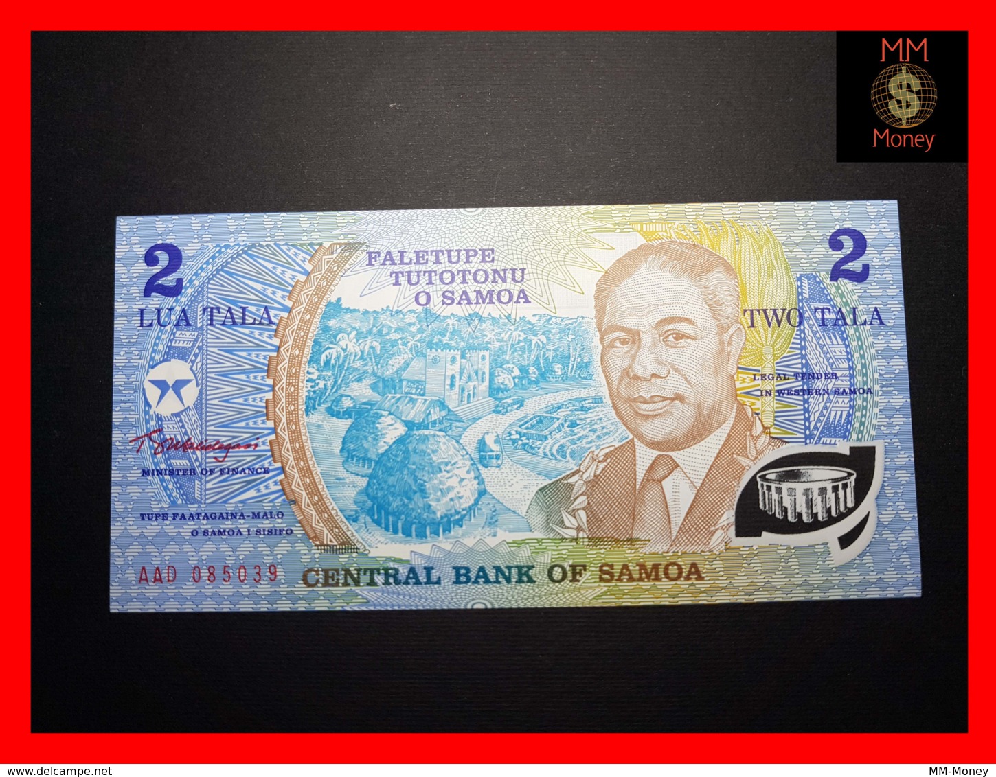 SAMOA 2 Tala 1990 P. 31 D  *COMMEMORATIVE* POLYMER  Serial   AAD  UNC - Samoa