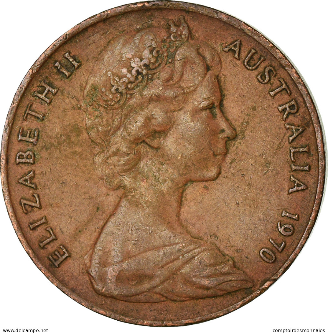 Monnaie, Australie, Elizabeth II, 2 Cents, 1970, TTB, Bronze, KM:63 - 2 Cents