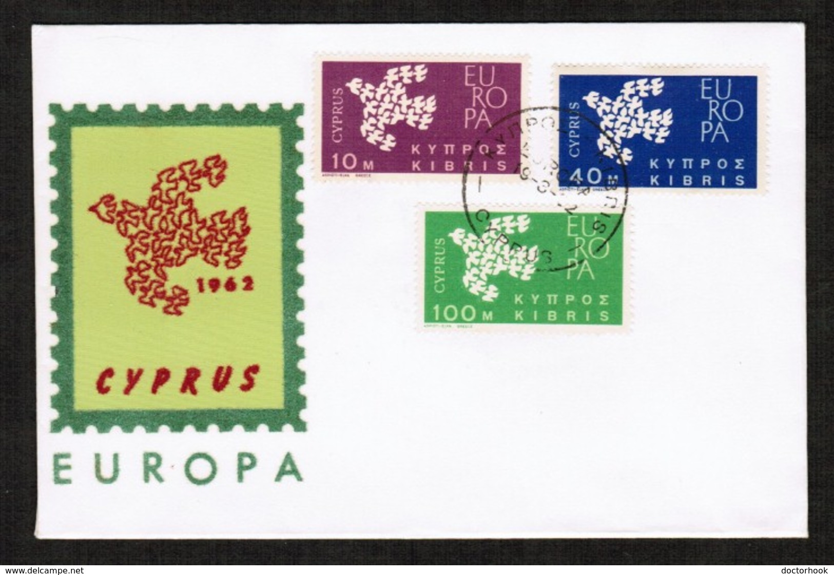 CYPRUS   SCOTT # 201-3 "EUROPA" On FIRST DAY COVER (19/3/62) (OS-595) - Lettres & Documents