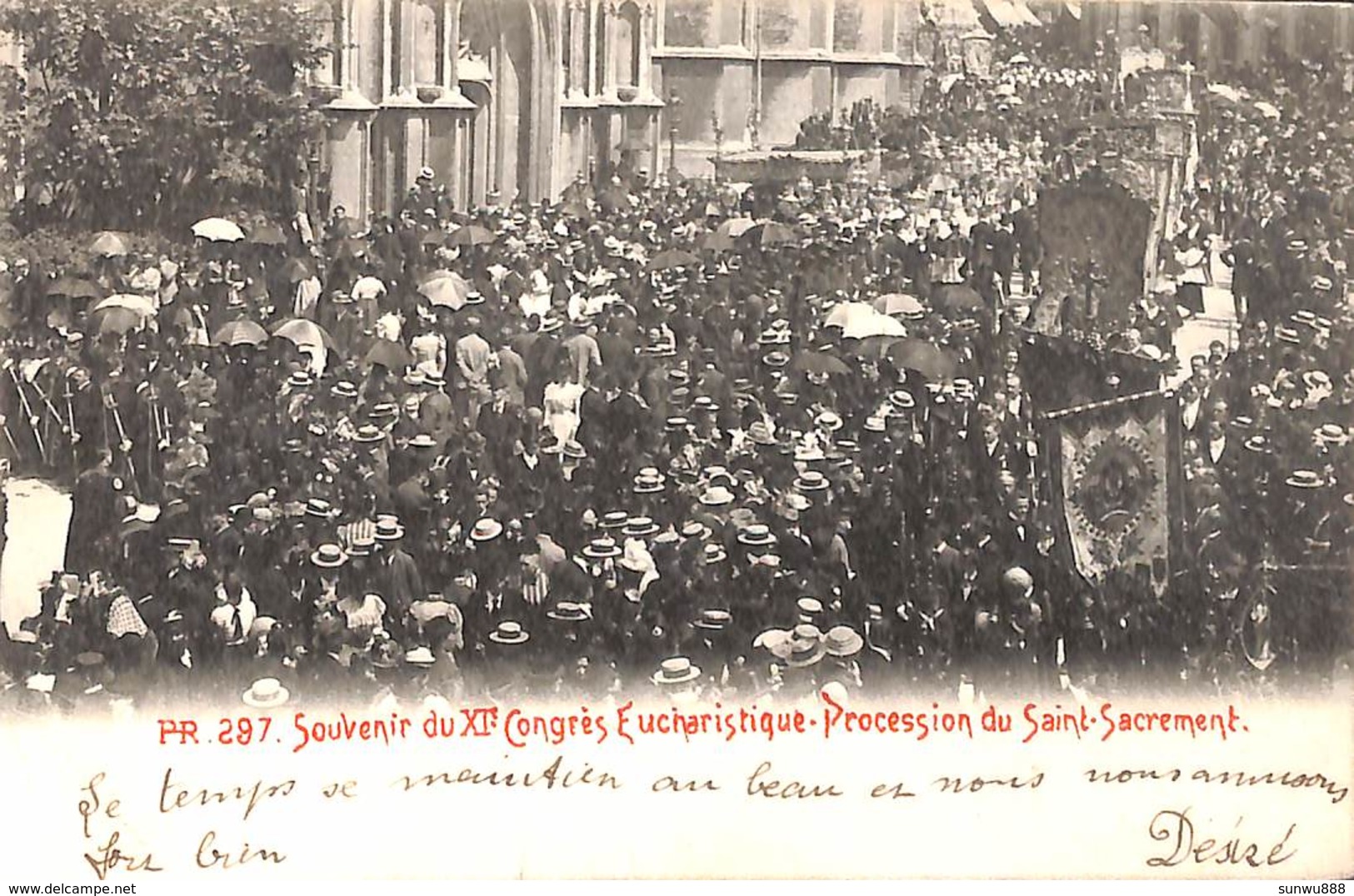 Souvenir Du Congrès Eucharistique - Procession Du Saint-Sacrement (top Animation 1899)  (prix Fixe) - Feesten En Evenementen