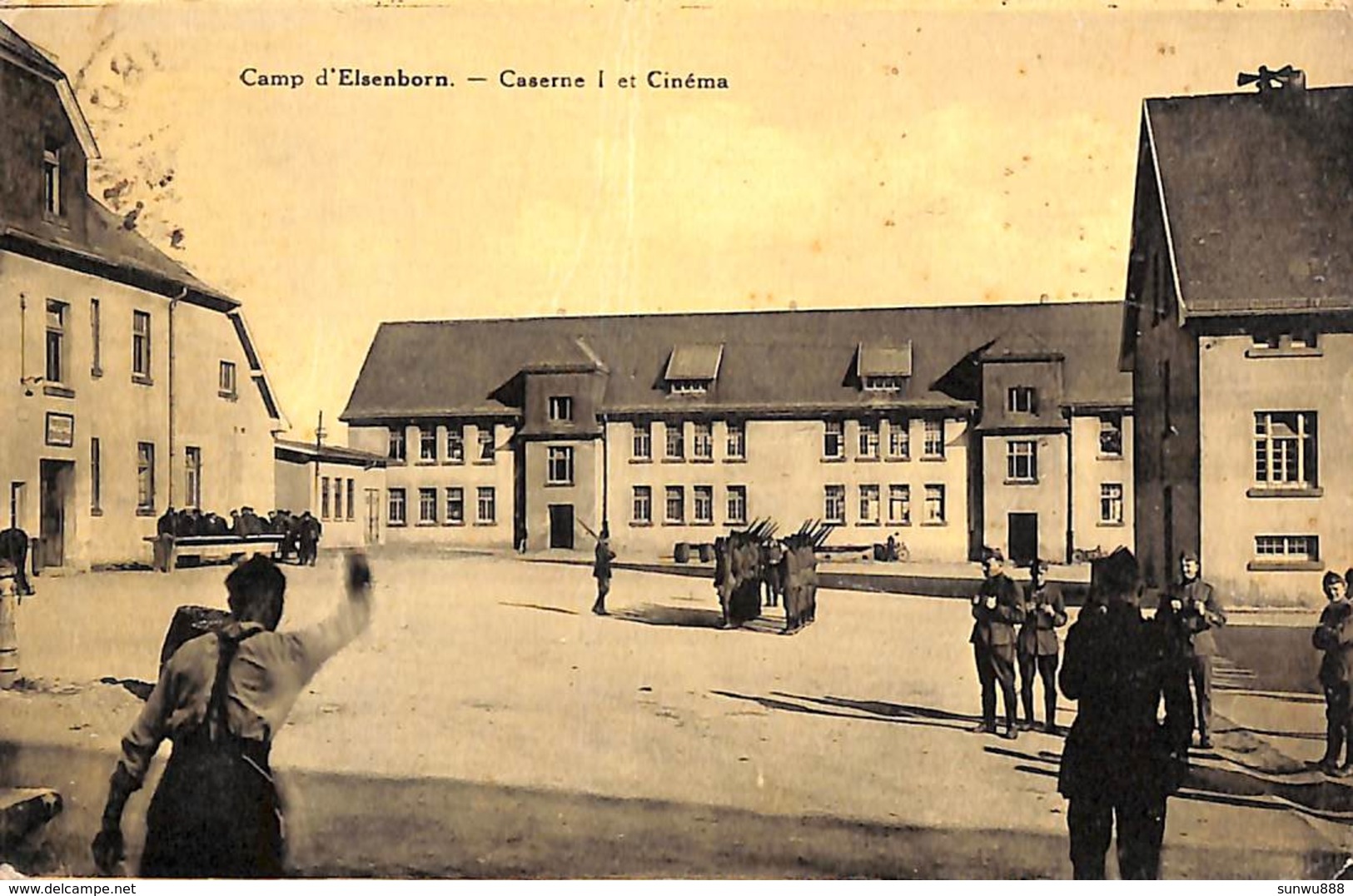 Camp D'Elsenborn - Caserne I Et Cinéma (animée, Edit. Flor. Robert)  (prix Fixe) - Elsenborn (Kamp)