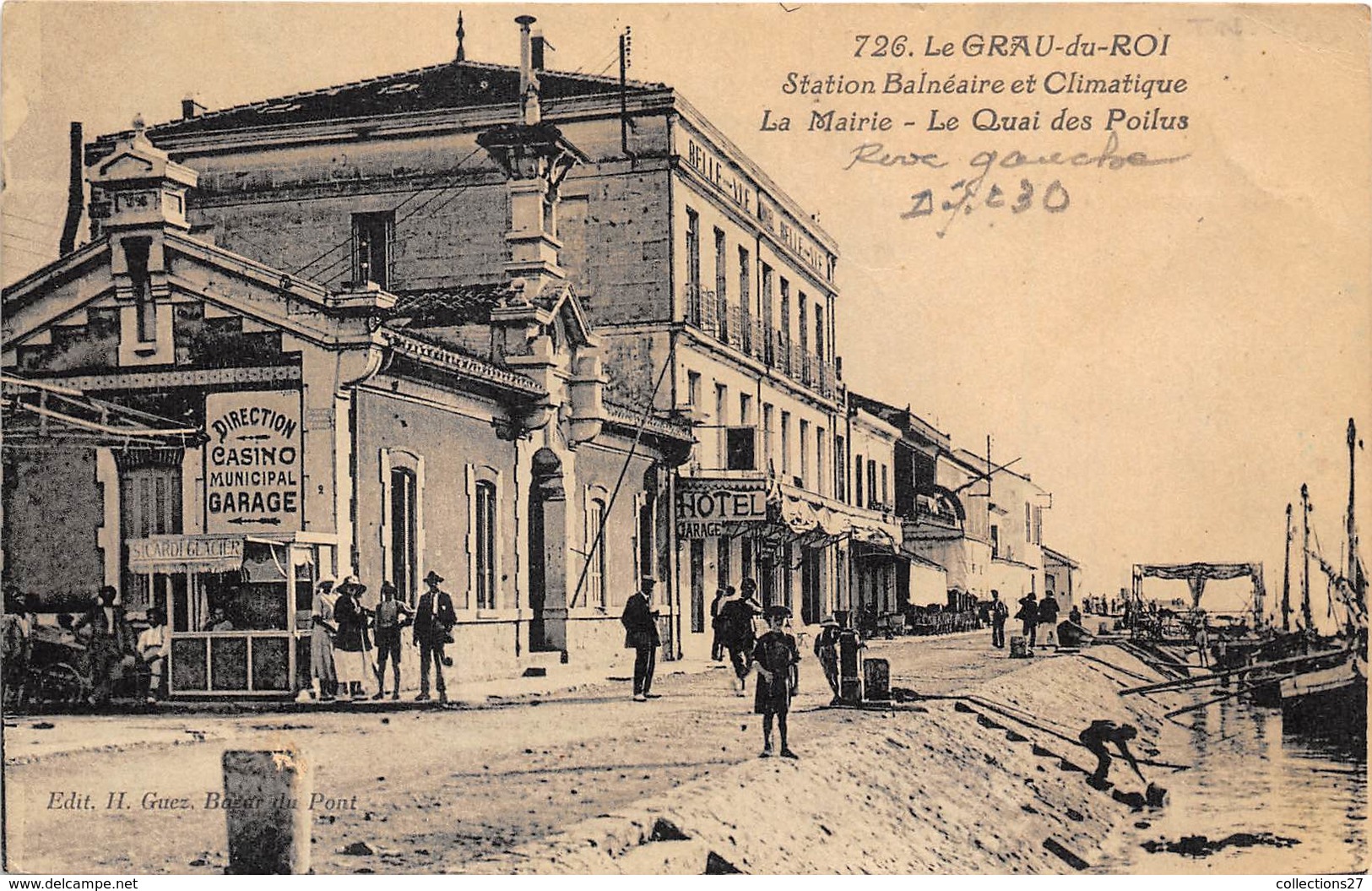 30-LE-GRAU-DU-ROI- LA MAIRIE , LE QUAI DES POILUS - Le Grau-du-Roi