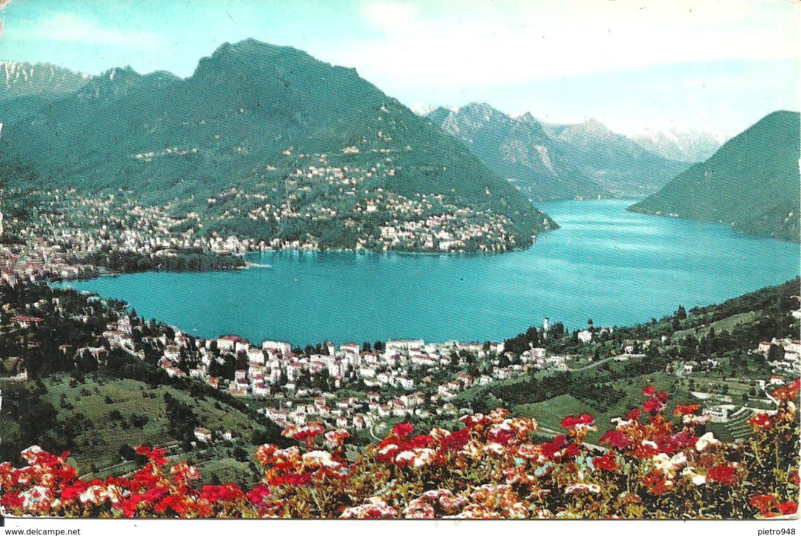 Lugano Paradiso (Ticino, Svizzera) Panorama Col Monte Bré, Panoramic View, Vue Panoramique - Paradiso