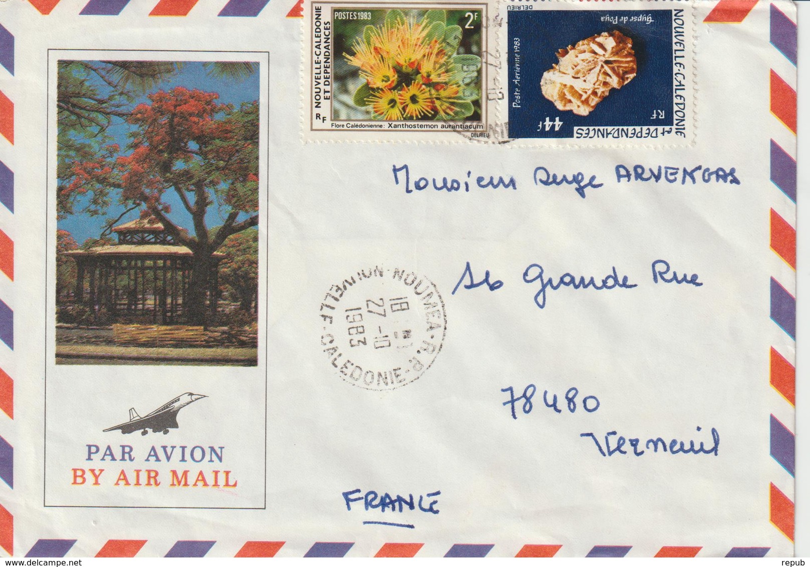Nouvelle Calédonie 1983 Lettre Pour La France Nouméa RP - Brieven En Documenten