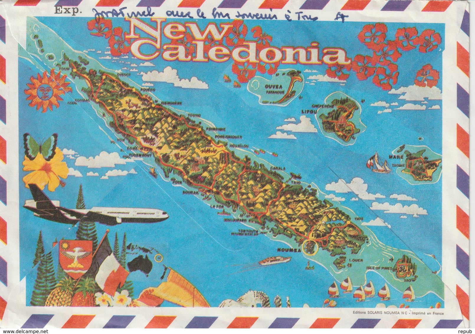 Nouvelle Calédonie 1983 Lettre Pour La France Nouméa RP - Covers & Documents