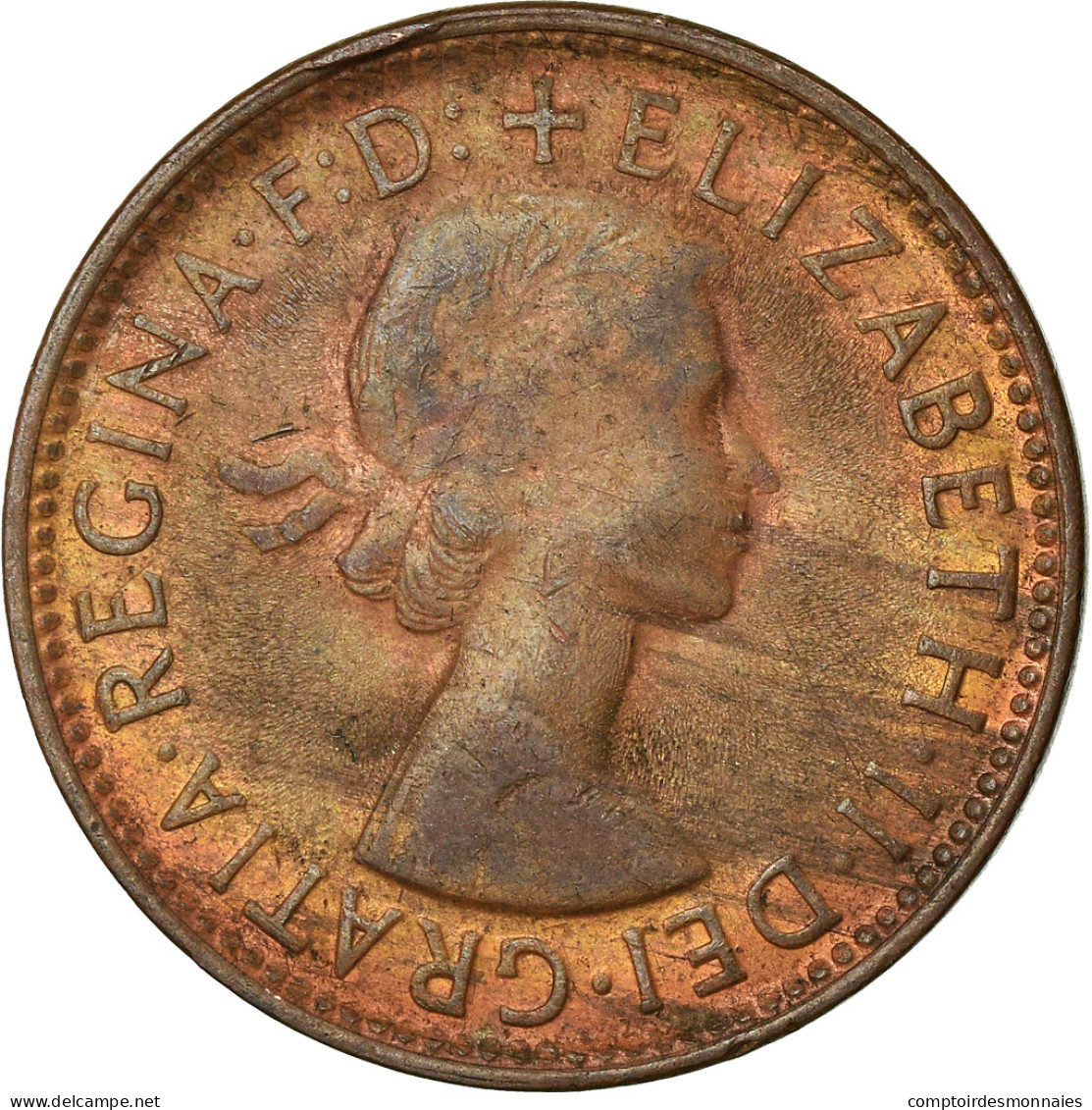 Monnaie, Australie, Elizabeth II, 1/2 Penny, 1960, TB, Bronze, KM:61 - ½ Penny