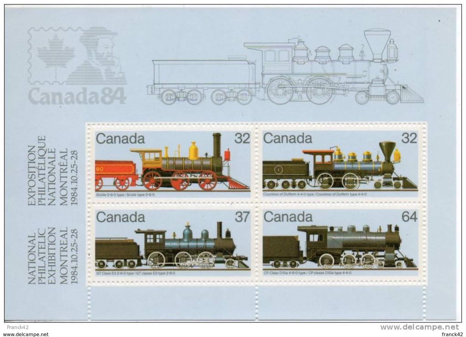 Canada. Locomotives. Bloc Feuillet - Blocks & Sheetlets